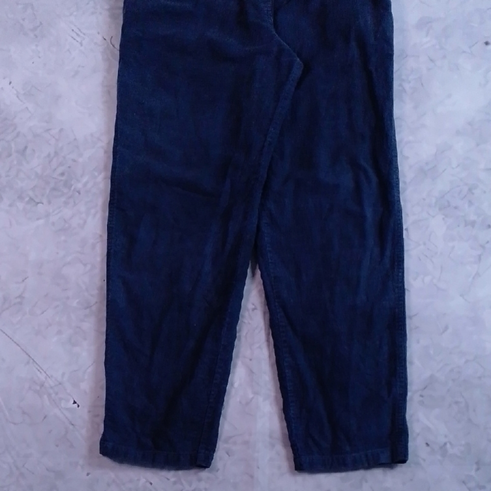 Vintage 90s Black Corduroy Overalls Workwear TRUE BLUE - Picture 3 of 7